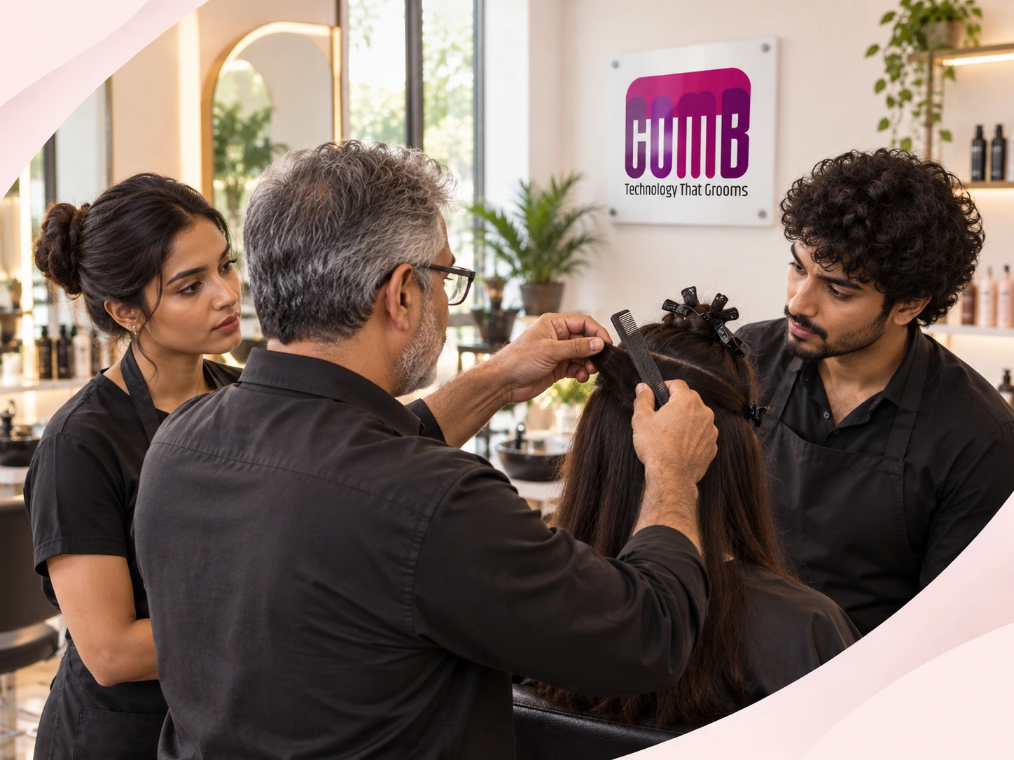 COMB founder Sachin Kale in a salon
